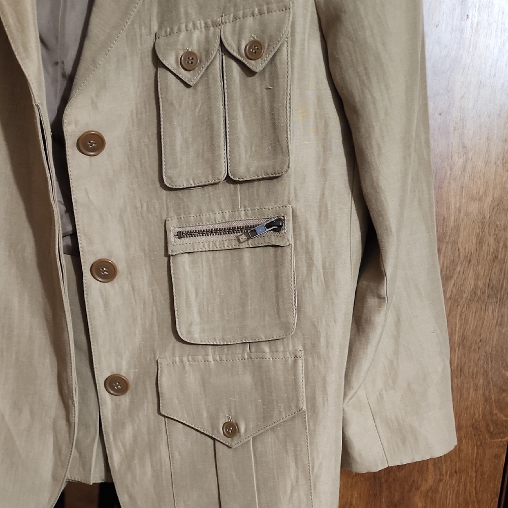 Smythe Khaki Blazer with Sleek Design - Picture 5 of 7